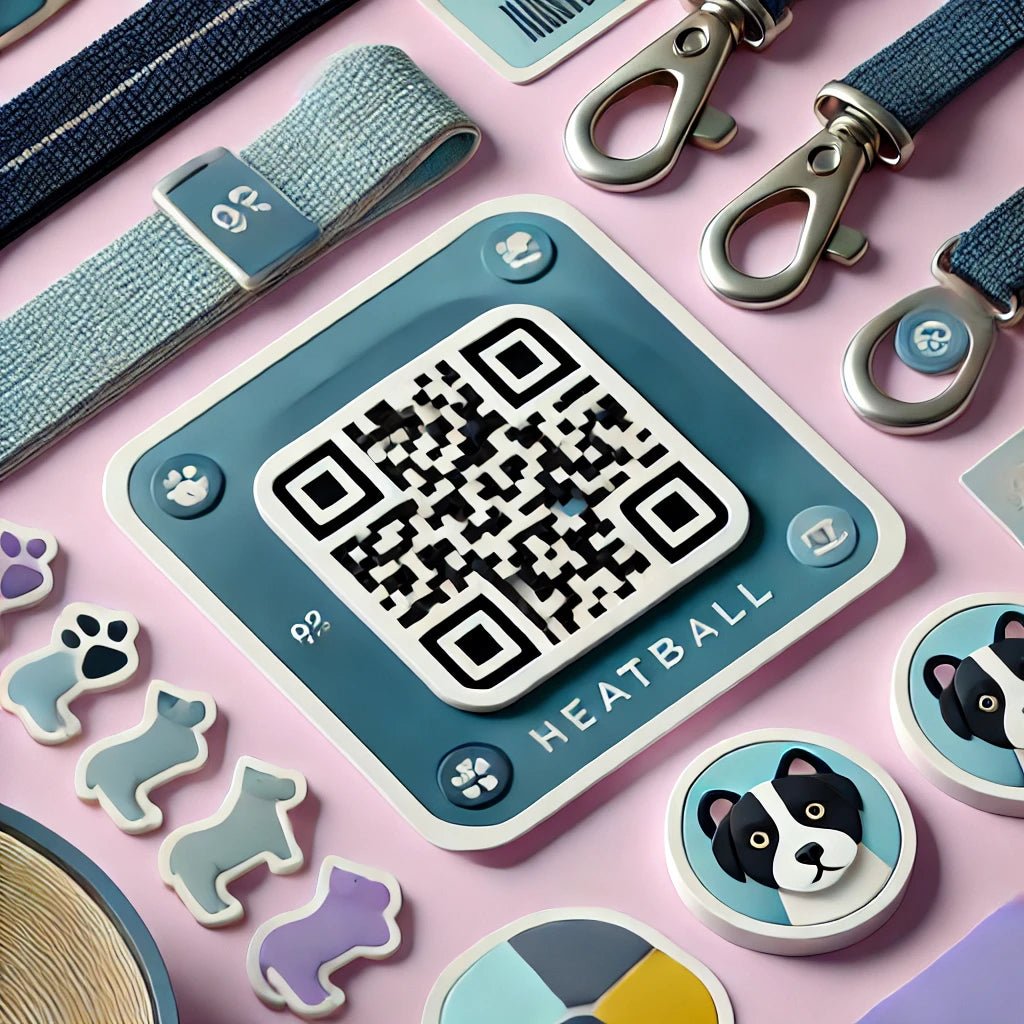 All - in - One QR Code Bundle - Meatball - QR code dog tag - QR code cat tag - lot pet tag tracker - pet tag tracker - lost pet help - runaway pet tracker - GPS tracker for pet - pet tag