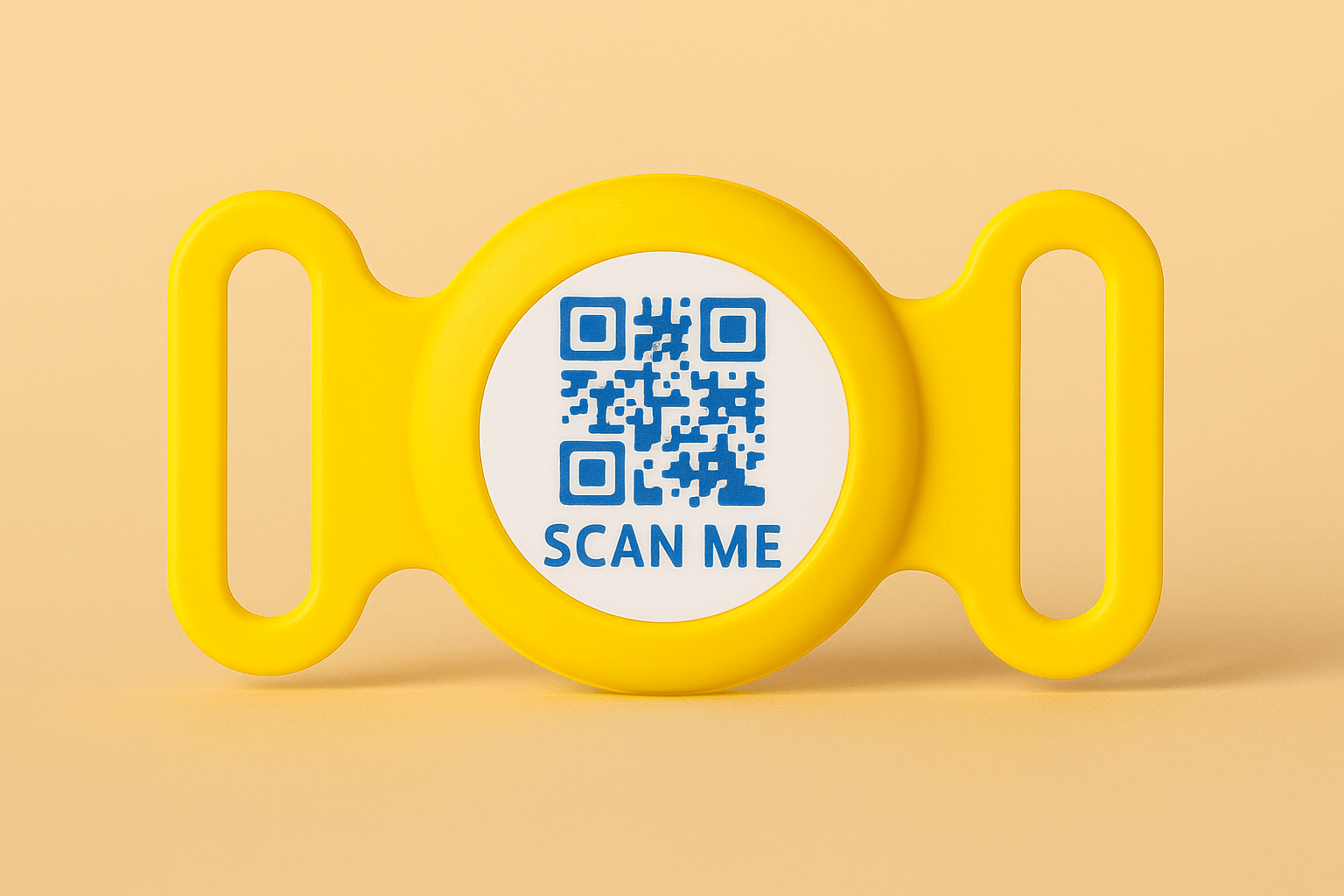 Meatball QR code waterproof AirTag holder from bundle which also includes pet tag and stickers